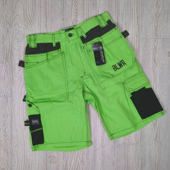 Bluewear Rough Workwear Mens 46 Cargo Shorts Green Pockets 100% Cotton NWT - Picture 1 of 10